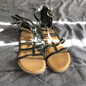 Black Strappy Sandals
